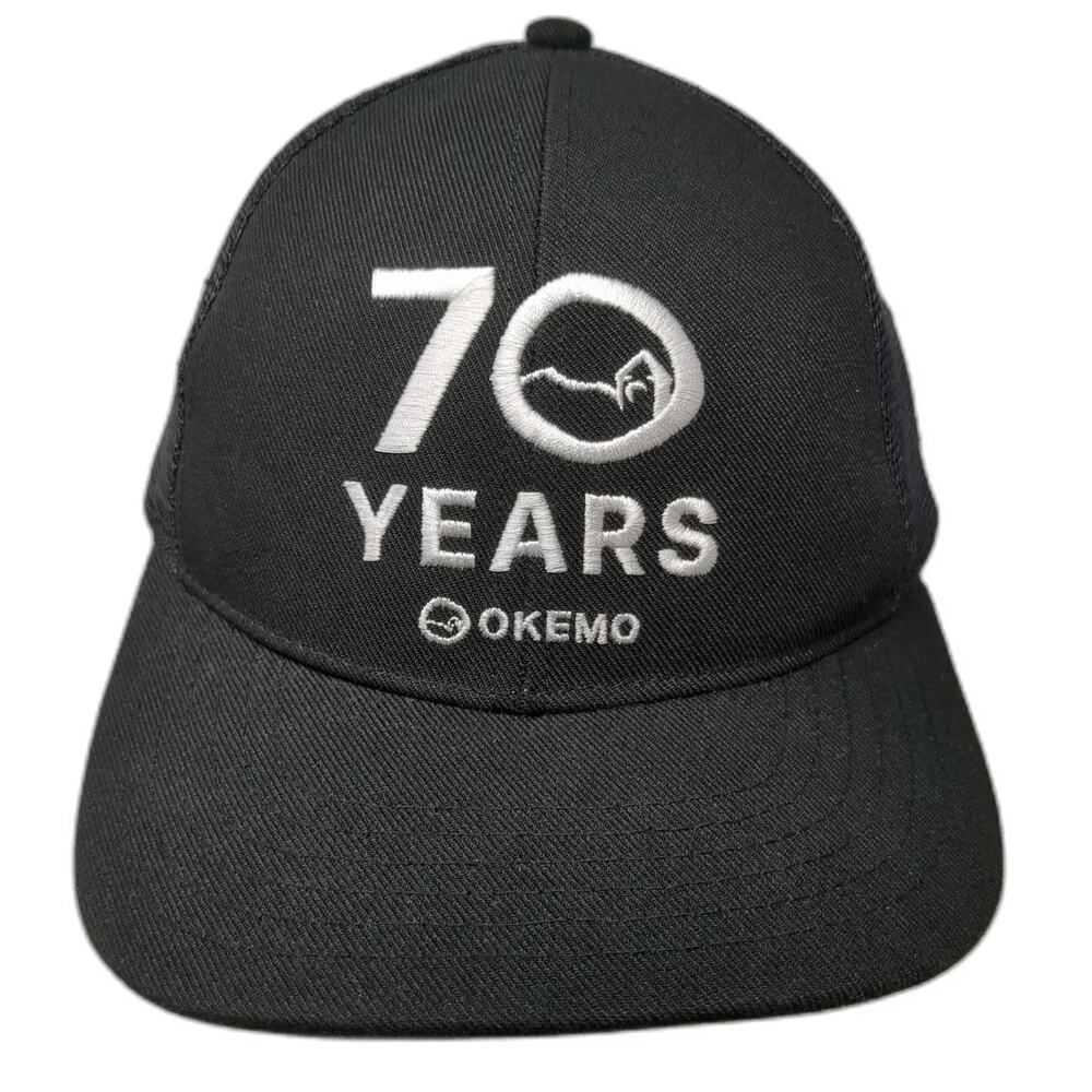 Vail Resorts Okemo 70 Years Staff Trucker Hat Black One Size Mesh Snapback Pepsi